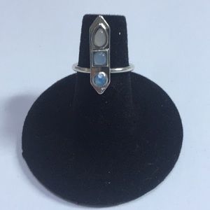 Free People Statement Boho Silver Ring Size 6